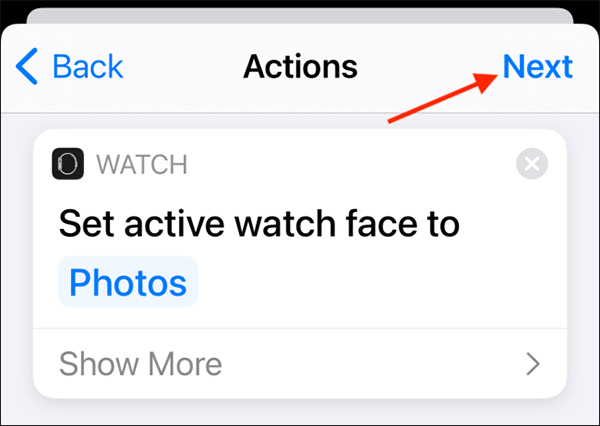 Figura 10 Cómo cambiar automáticamente la configuración del dial de Apple Watch