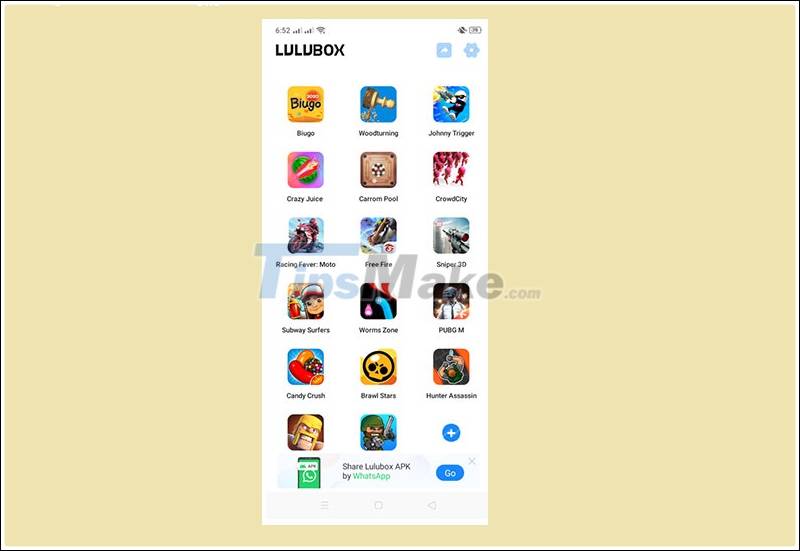 Lulubox 4.9.11 Figura 1: aplicación de gestión de juegos de Android
