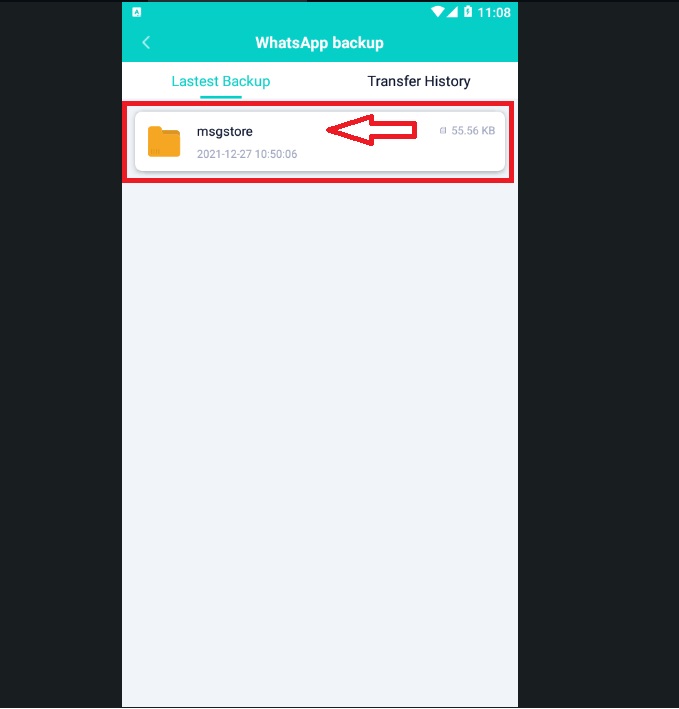 Figura 9 Cómo transferir mensajes de WhatsApp de Android a iPhone sin PC