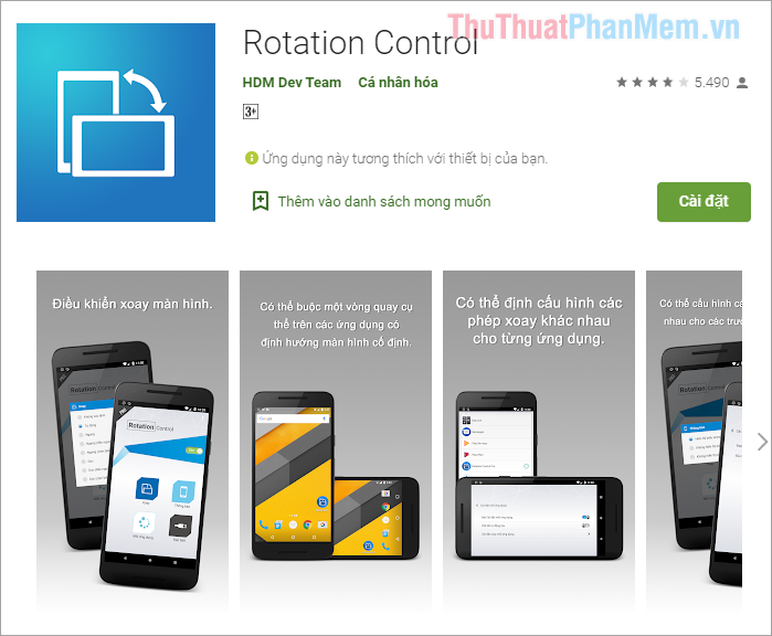 Imagen 5 de la App para rotar la pantalla de todas las apps de Android