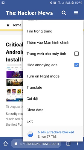 Imagen 6 de Cómo reducir la barra de direcciones de Chrome Android
