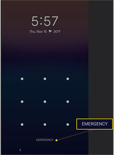 Imagen 1 de Ignorar la pantalla de bloqueo de Android con función de llamada de emergencia