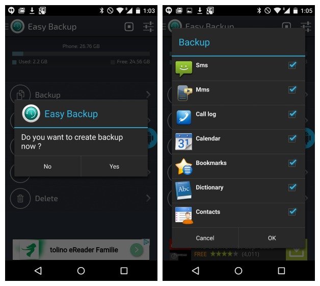 Imagen 5 de las instrucciones para realizar copias de seguridad y almacenar datos de forma segura en su dispositivo Android