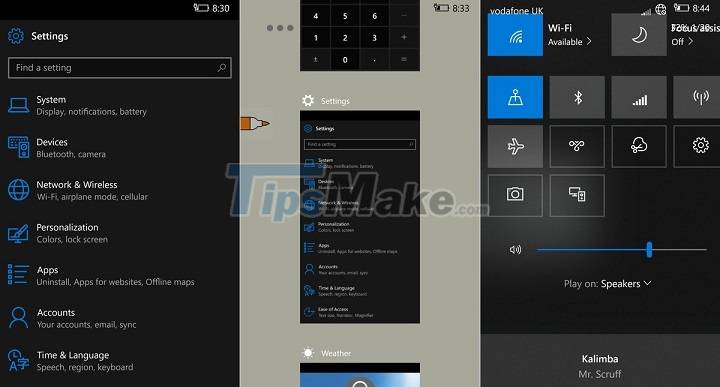 Foto 4 de un primer plano del sistema operativo Microsoft Andromeda descontinuado que se ejecuta en Lumia 950