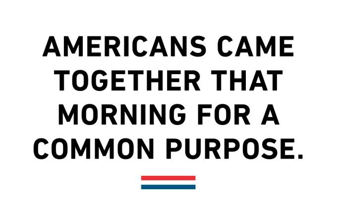 Los estadounidenses se reunieron esa mañana con un propósito común.