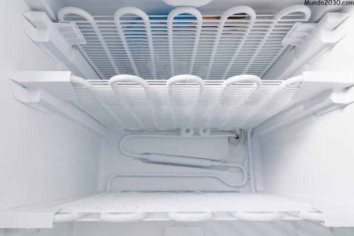 El congelador se descongela para limpiar