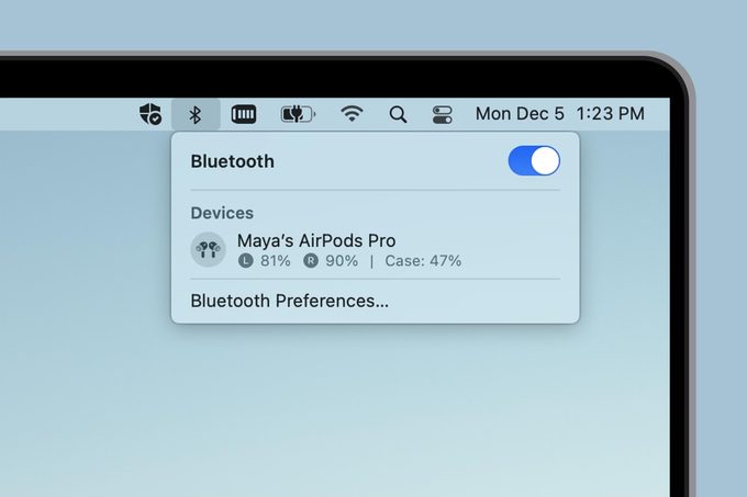 Cómo comprobar la duración de la batería de tus Airpods Mac 2 V2