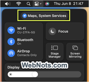 Aplicaciones que usan la ubicación en Mac