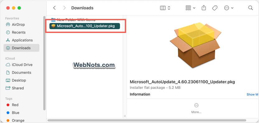 Instalar Microsoft AutoUpdate desde un archivo de paquete
