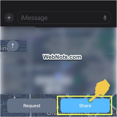 Tap Share Button